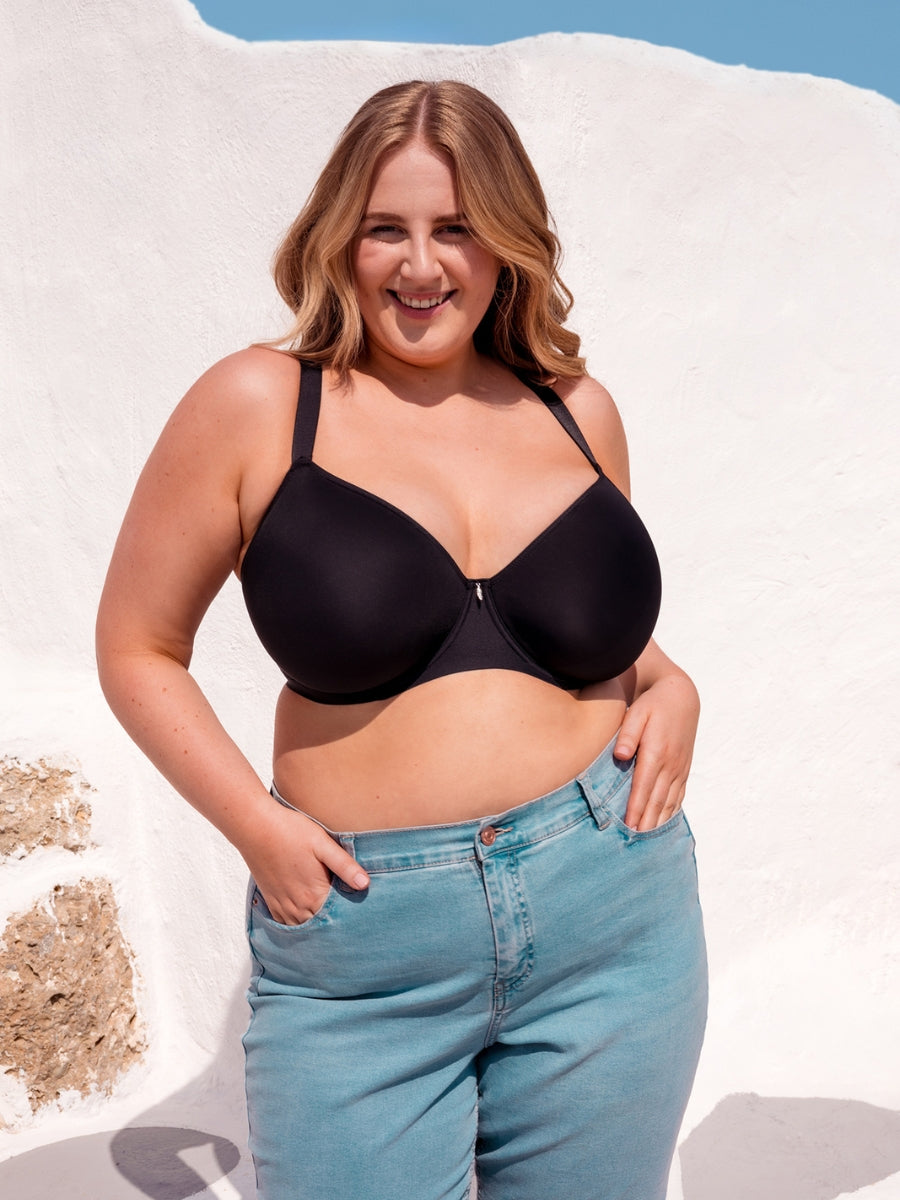 Smoothie Spacer Moulded T-Shirt Bra - Black