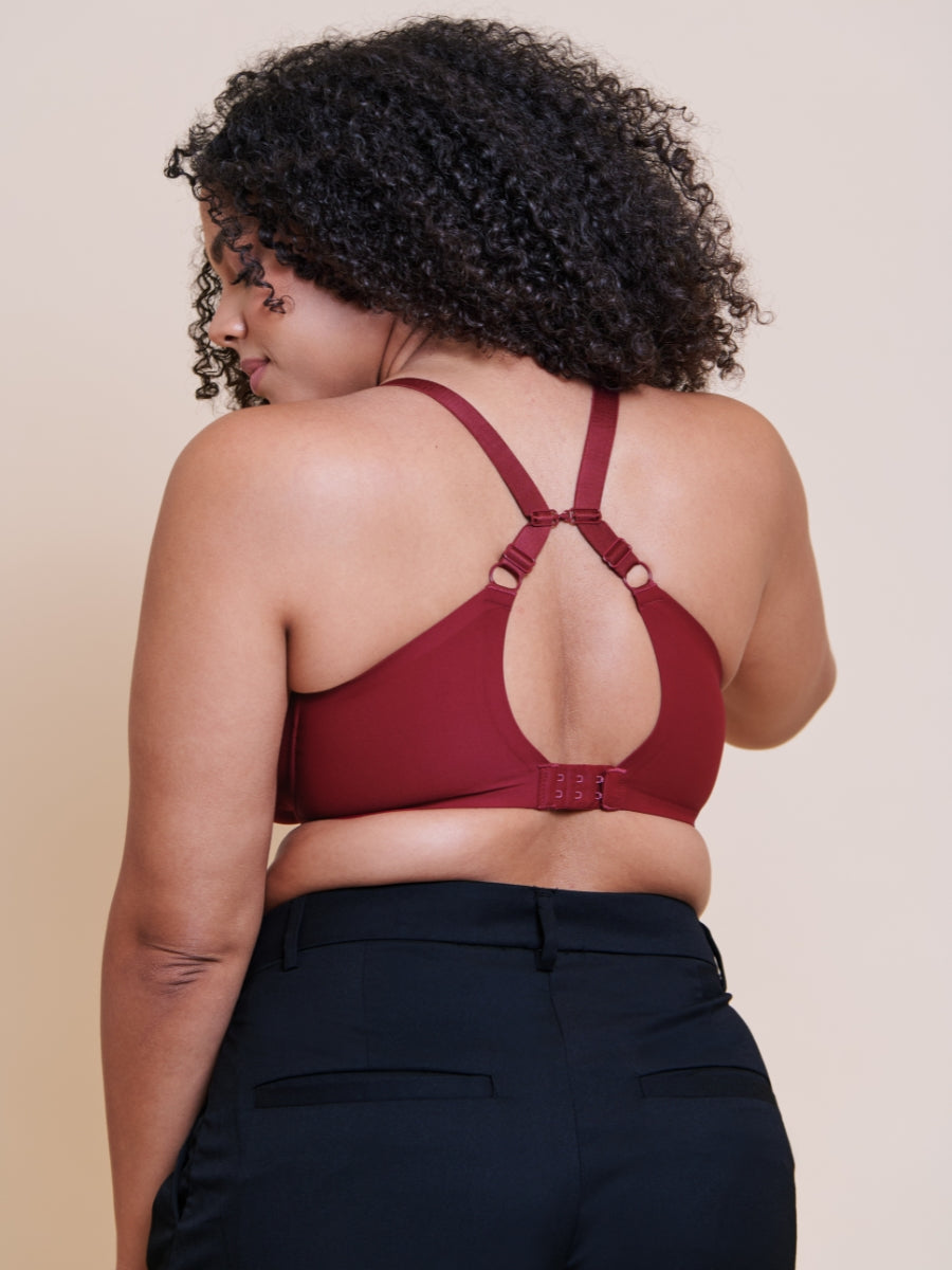 Smoothie Spacer Moulded T-Shirt Bra - Deep Red