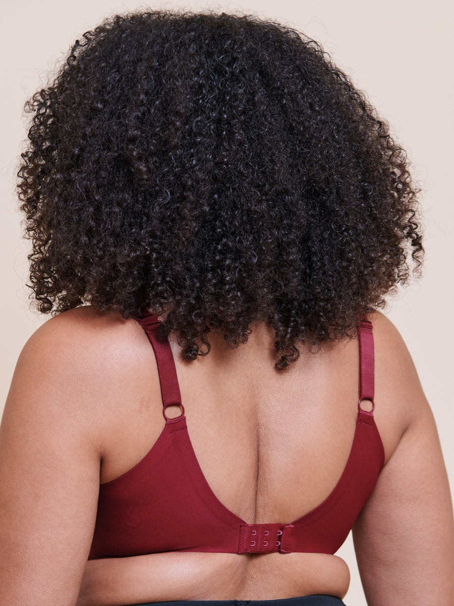 Smoothie Spacer Moulded T-Shirt Bra - Deep Red
