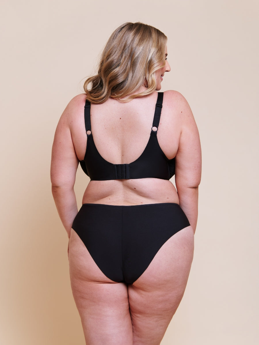 Smoothie Lace Moulded Balcony Bra - Black