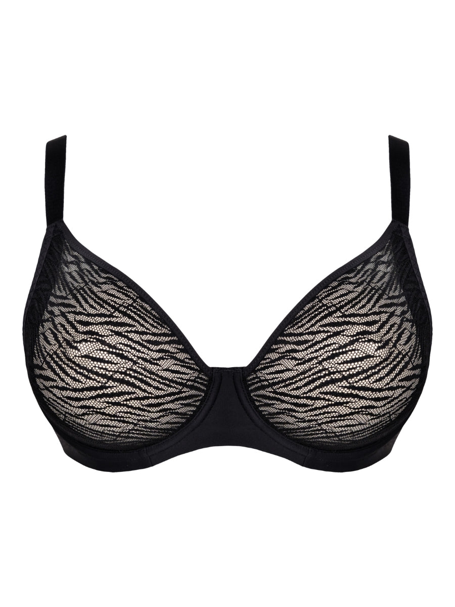 Smoothie Lace Moulded Balcony Bra - Black
