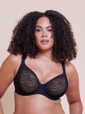 Smoothie Lace Moulded Balcony Bra - Black
