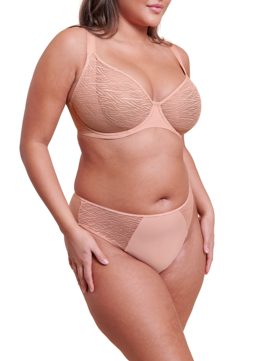 Smoothie Lace Moulded Balcony Bra - Latte