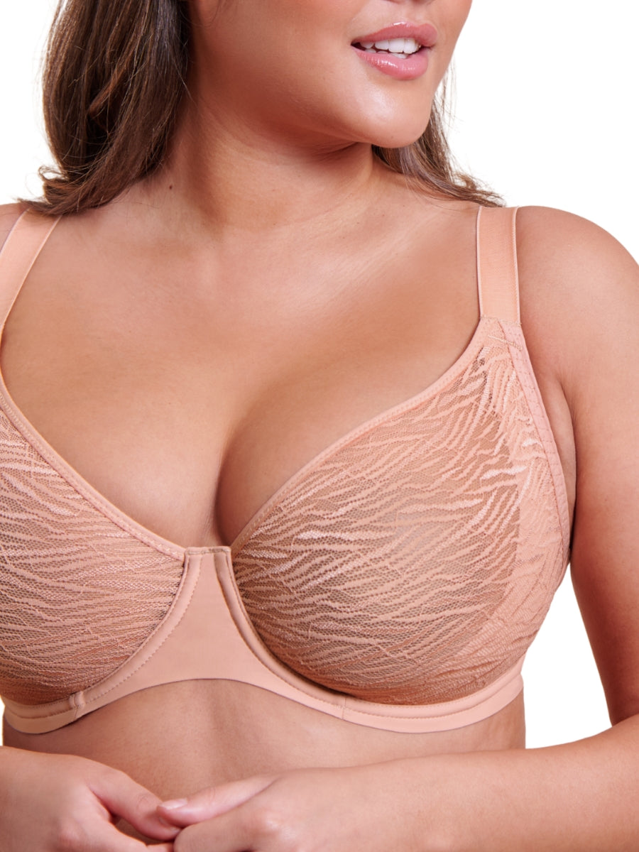 Smoothie Lace Moulded Balcony Bra - Latte