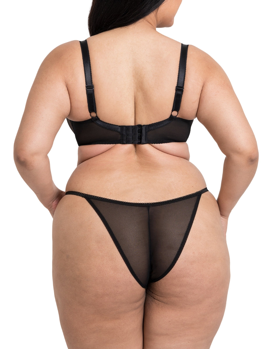 Strawberry Crush Balcony Bra - Black Multi