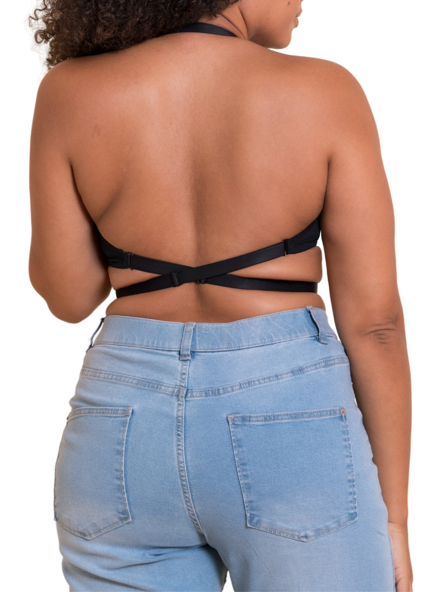 Superhero Multiway Plunge Bra - Black