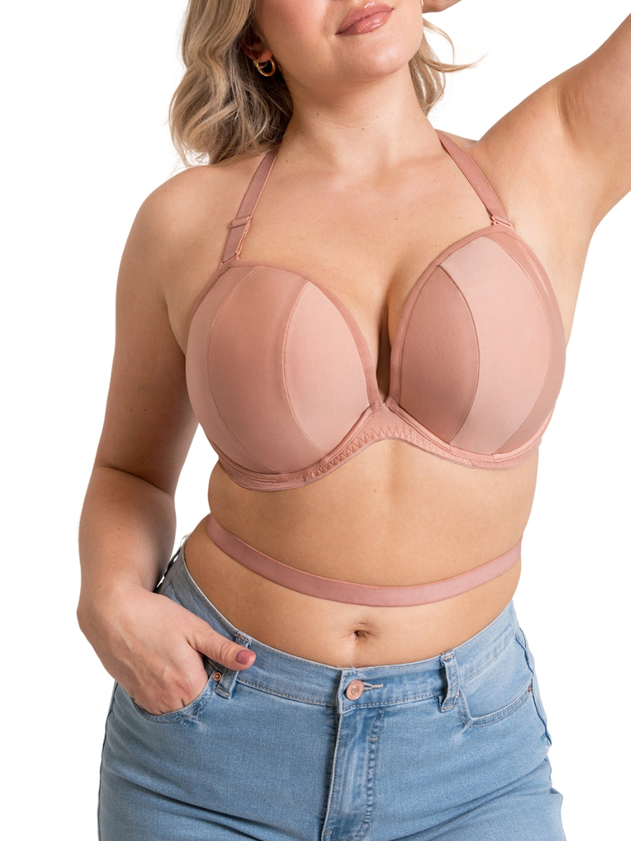 Superhero Multiway Plunge Bra - Latte