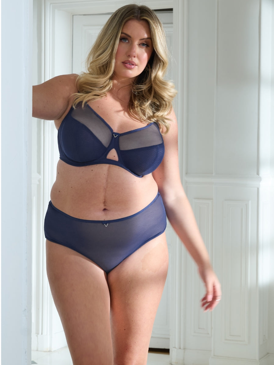 Victory Balcony Bra - Navy Blue
