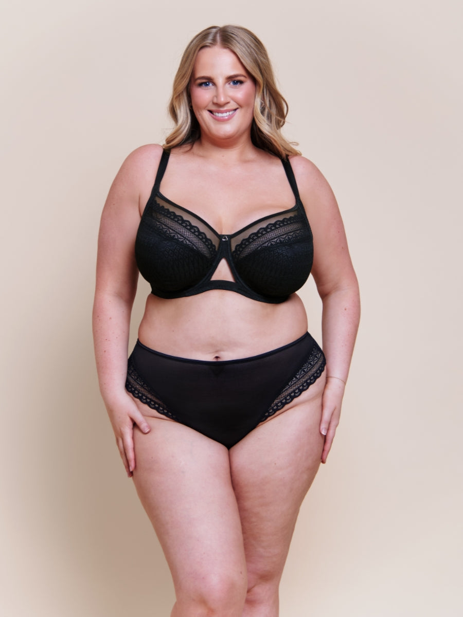 Victory Nouveau Balcony Bra - Black