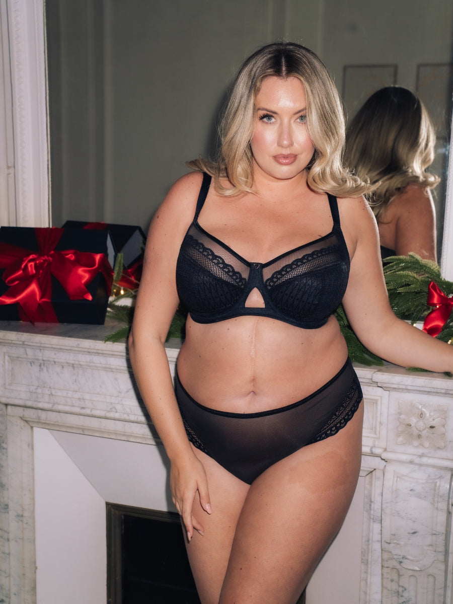 Victory Nouveau Balcony Bra - Black