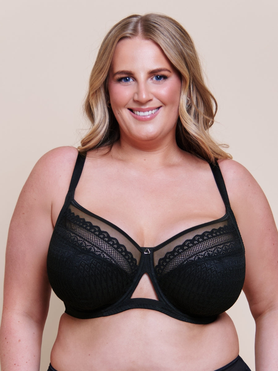 Victory Nouveau Balcony Bra - Black