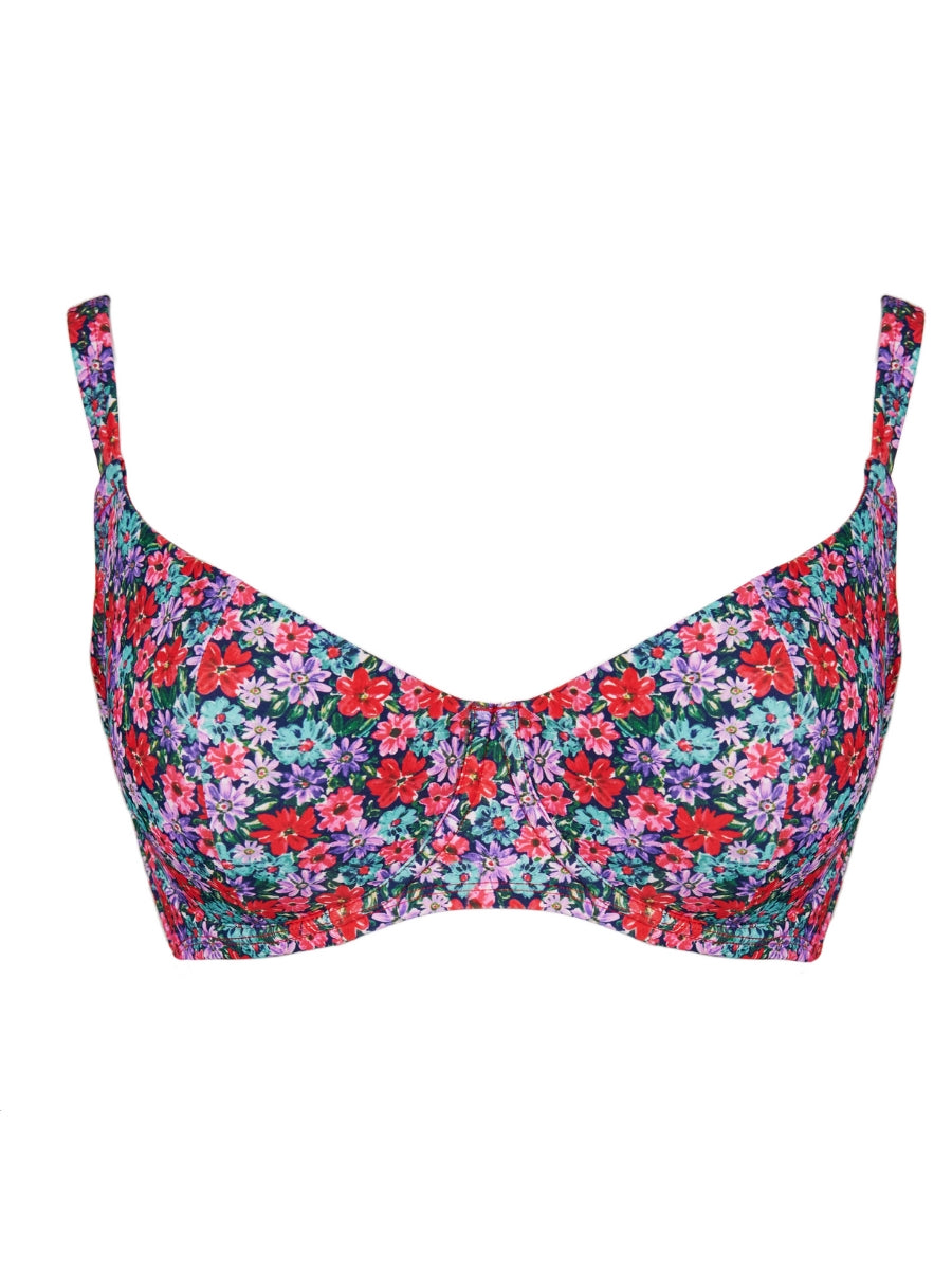 Kitsch Kate Balcony Bikini Top - Floral Print