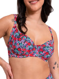 Kitsch Kate Balcony Bikini Top - Floral Print