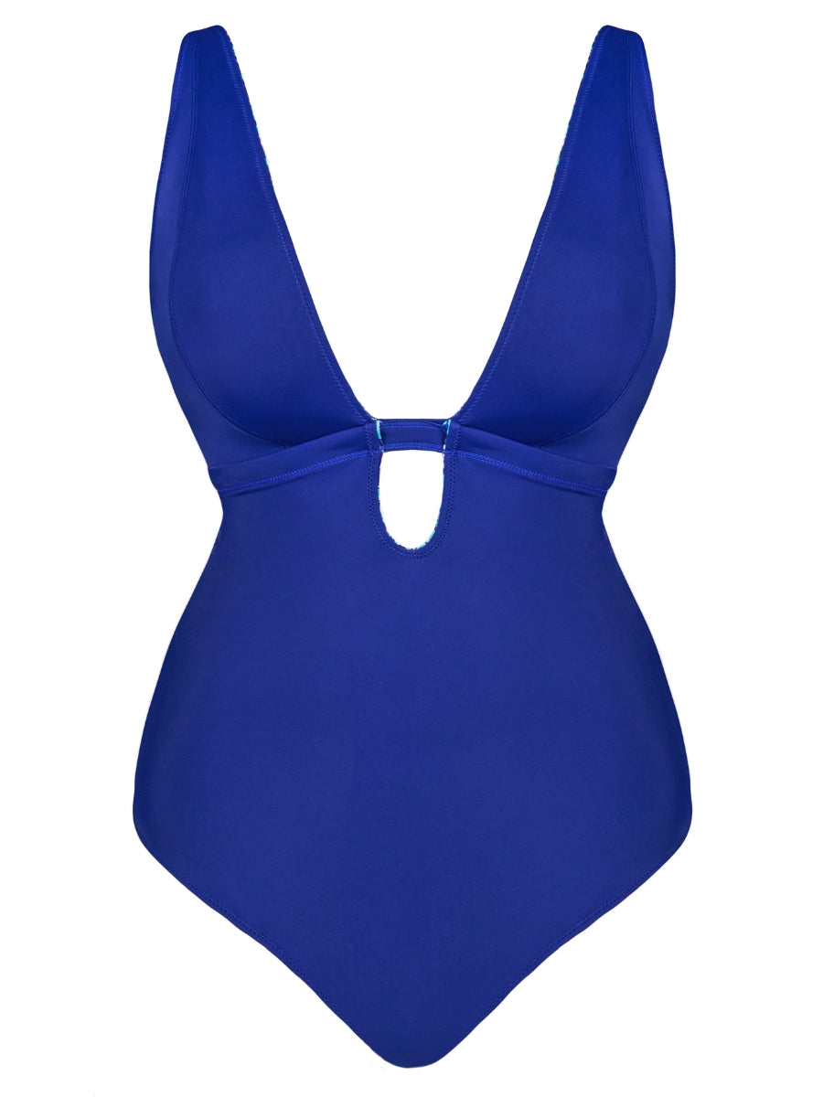 Mykonos Reversible Non Wired Swimsuit - Blue Print