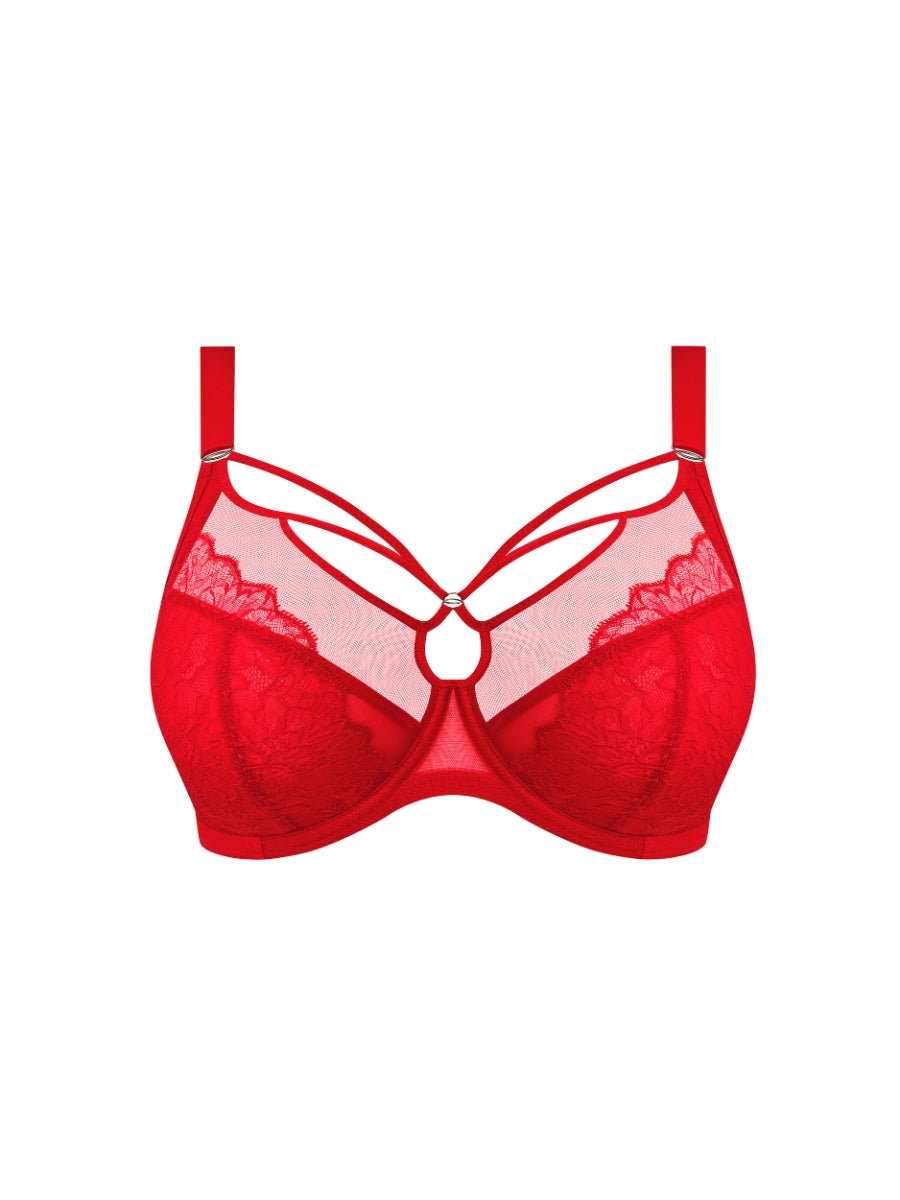Brianna Plunge Bra - Haute Red