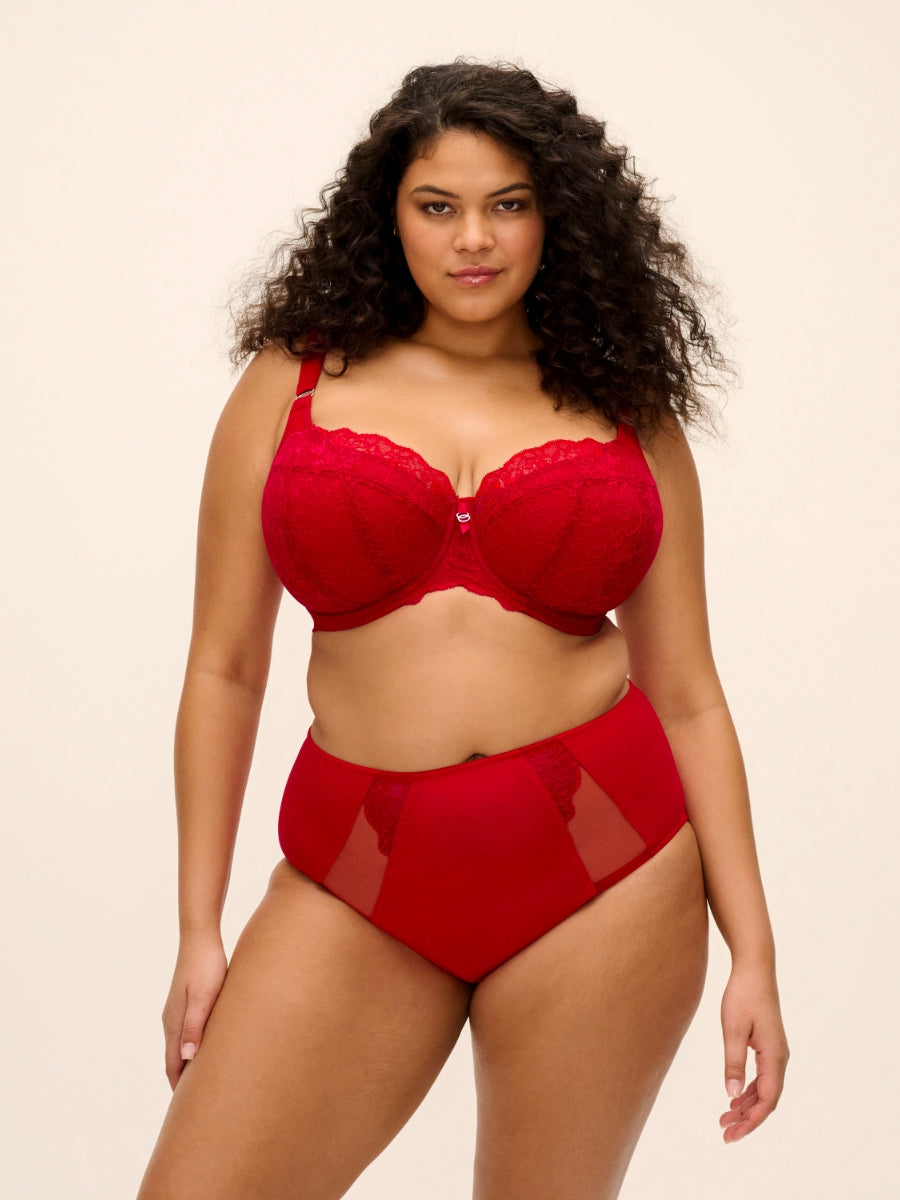 Brianna Half Cup Bra - Haute Red