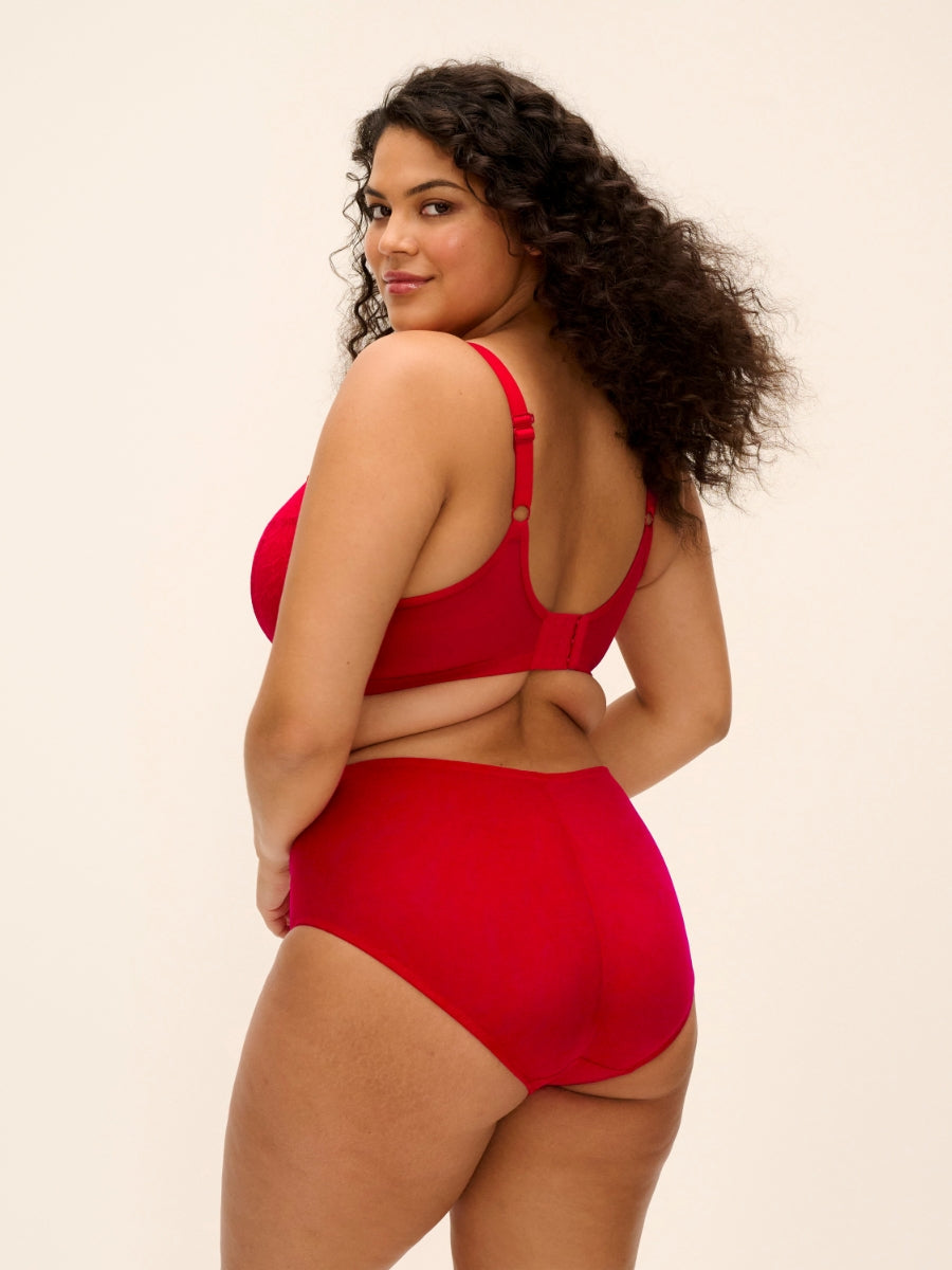 Brianna Half Cup Bra - Haute Red