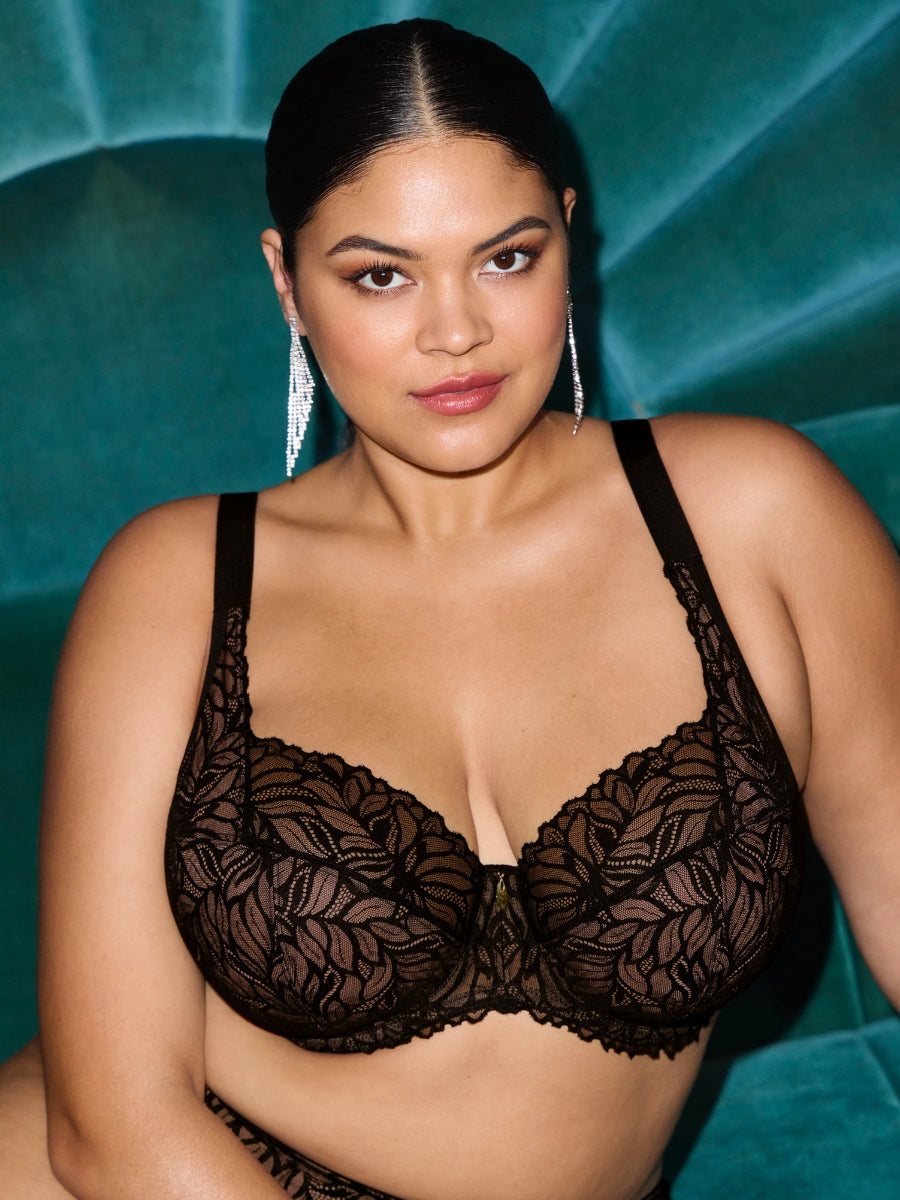 Carena Balconette Bra - Black
