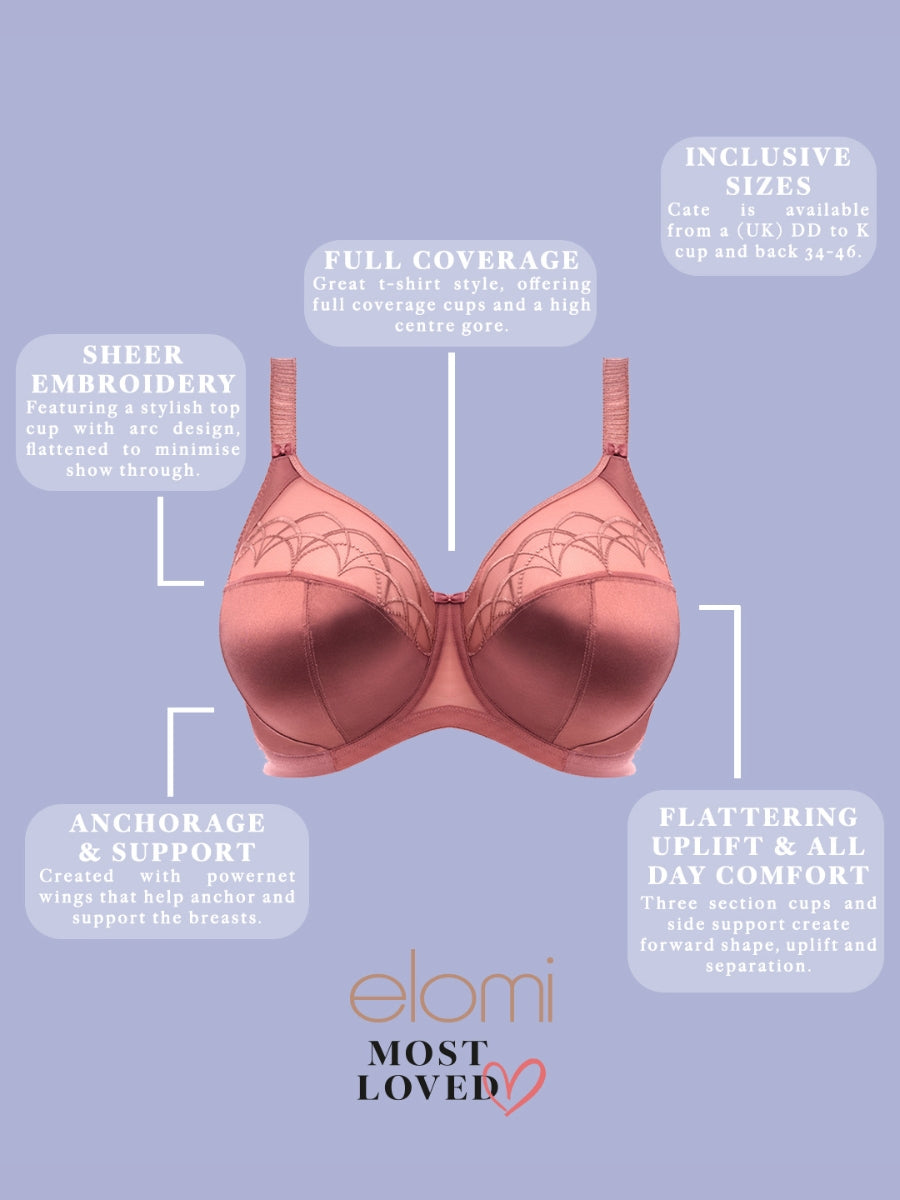 Cate Full Cup Bra - Rosewood