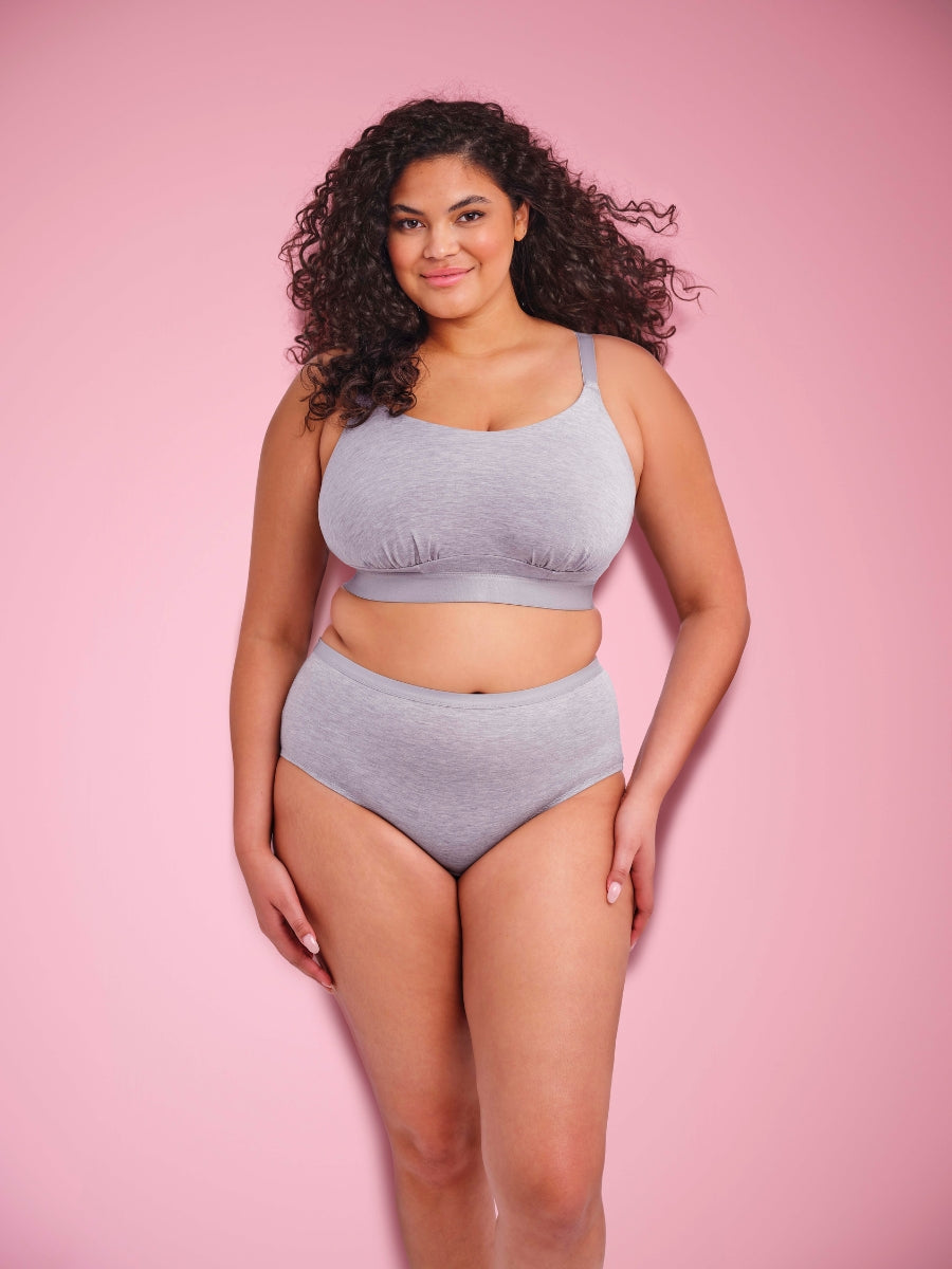 Downtime Non Wired Bralette - Grey Marl