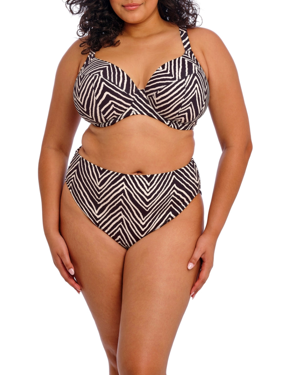 Fiji Falls Plunge Bikini Top - Black