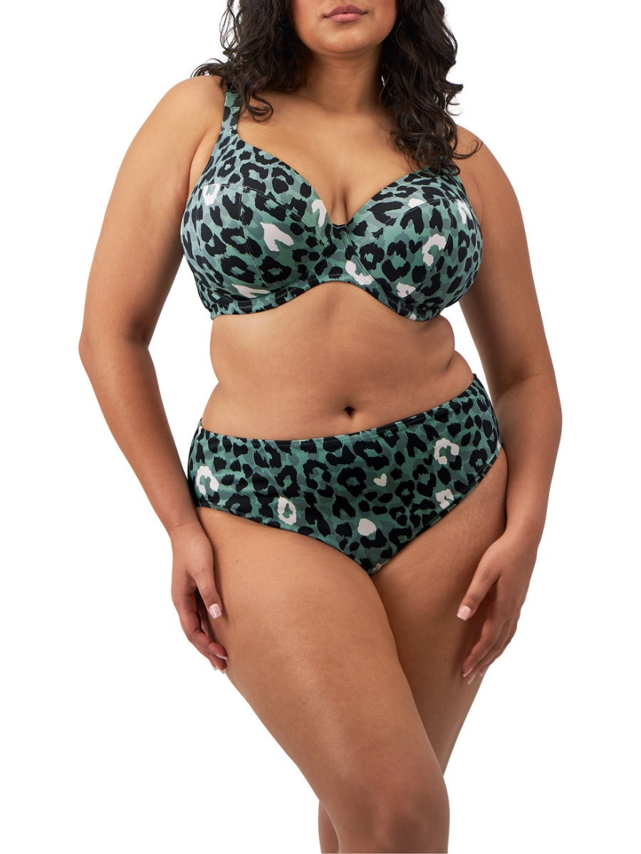Jungle Bay Plunge Bikini Top - Olive