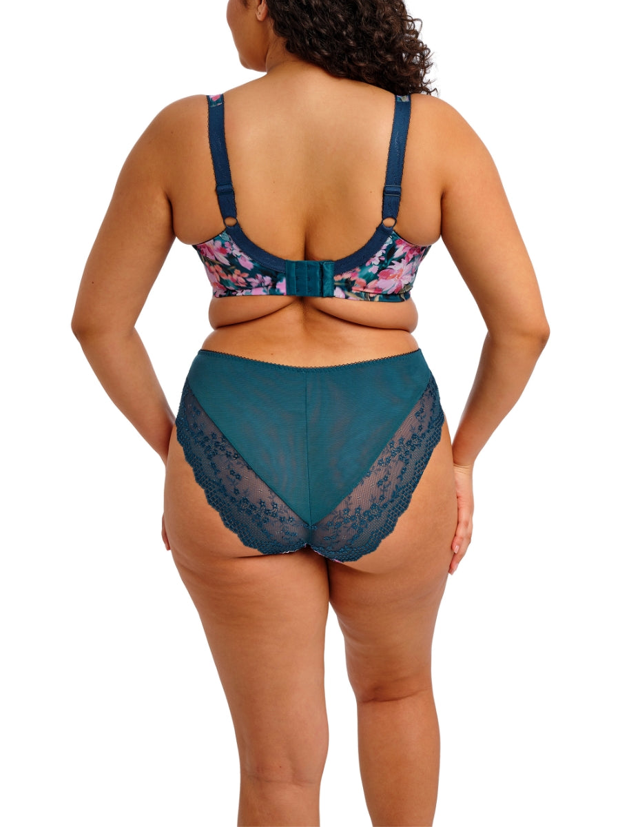 Lucie Plunge Bra - Teal Floral
