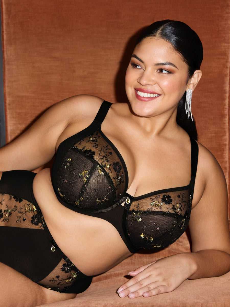 Lyriana Full Cup Bra - Jet
