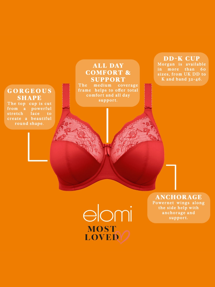 Morgan Full Cup Bra - Haute Red