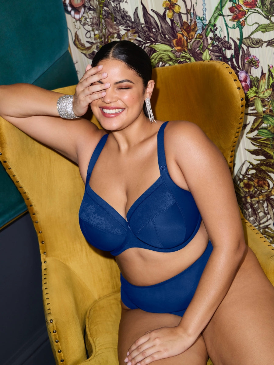 Nerina Stretch Plunge Bra - French Navy