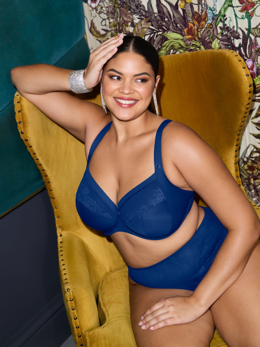 Nerina Stretch Plunge Bra - French Navy