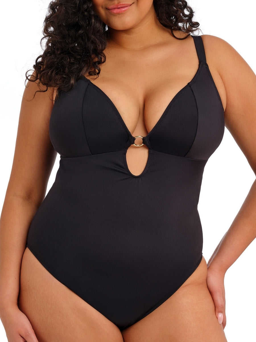 Plain Sailing Plunge Swimsuit - Black