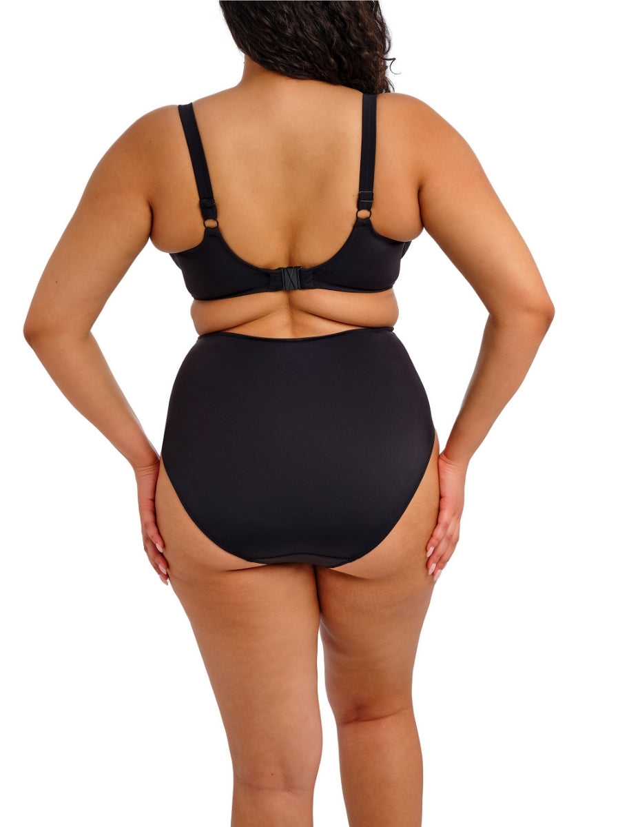 Plain Sailing Wrap Plunge Bikini Top - Black