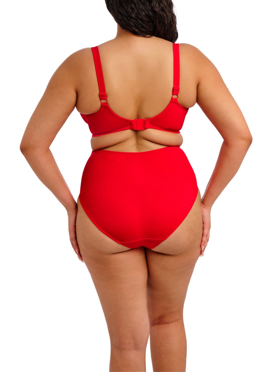 Plain Sailing Wrap Plunge Bikini Top - Lava