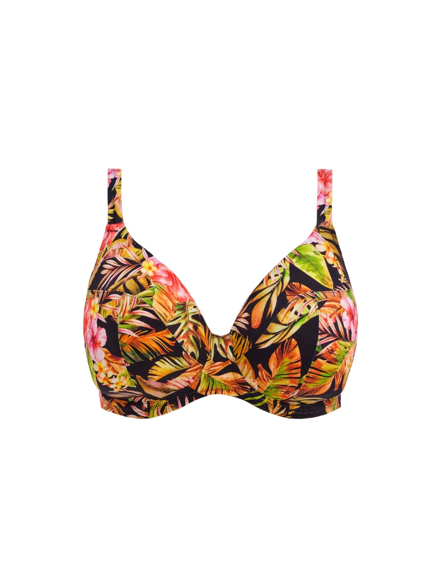 Tiger Valley Plunge Bikini Top - Black