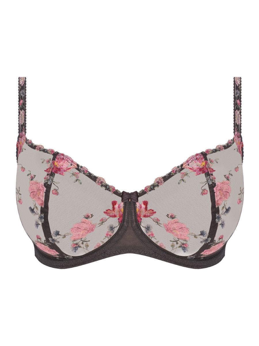 Adrienne Balconette Bra - Charcoal Bloom