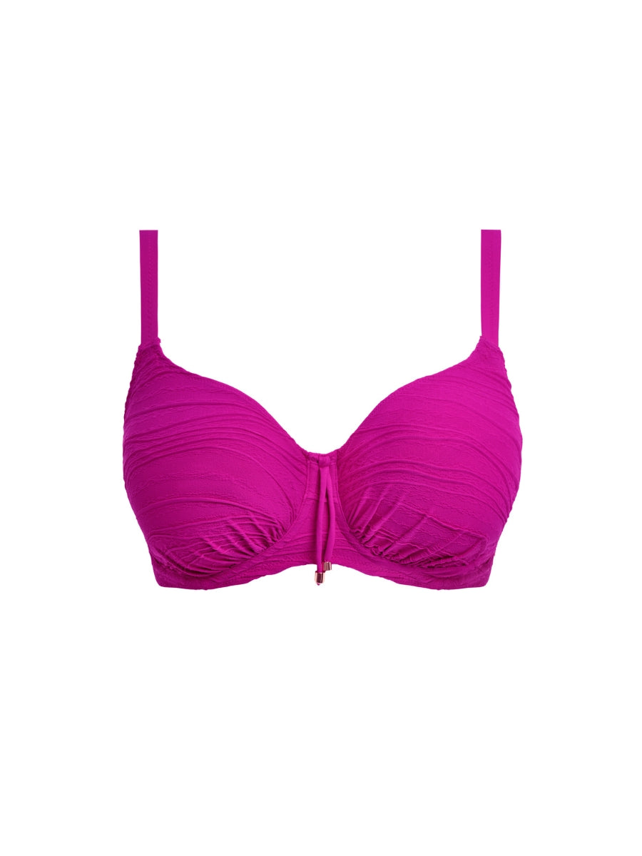 Beach Waves Full Cup Bikini Top - Bright Fuchsia