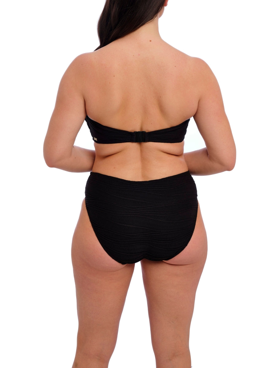Beach Waves Bandeau Bikini Top - Black