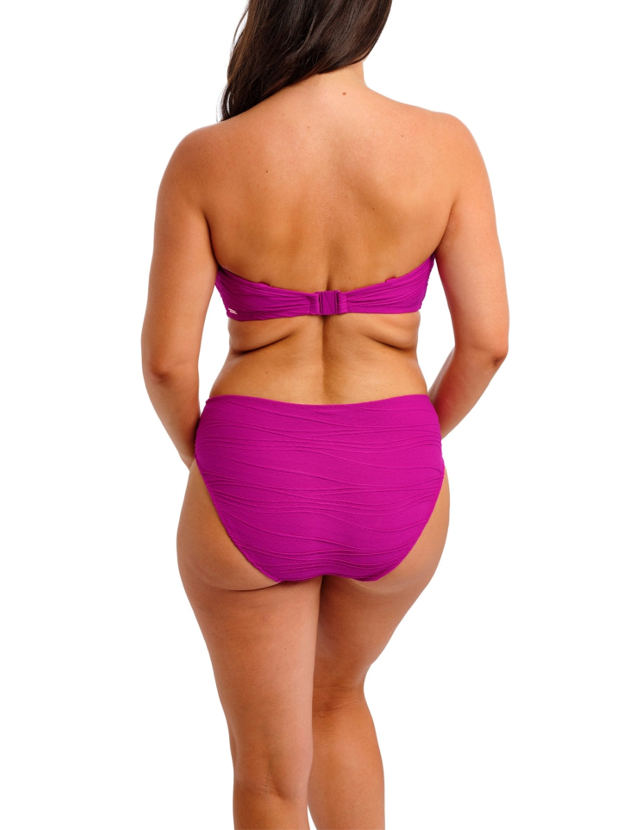 Beach Waves Bandeau Bikini Top - Bright Fuchsia