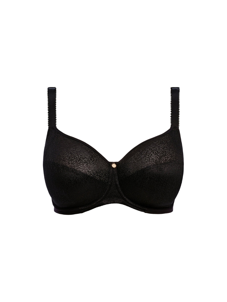 Demure Moulded Non Padded Bra - Black