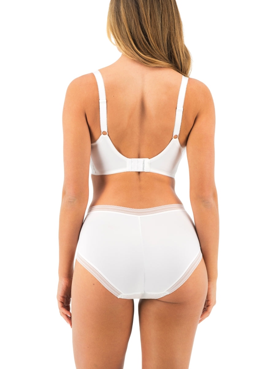Fusion Lace Side Support Bra - White