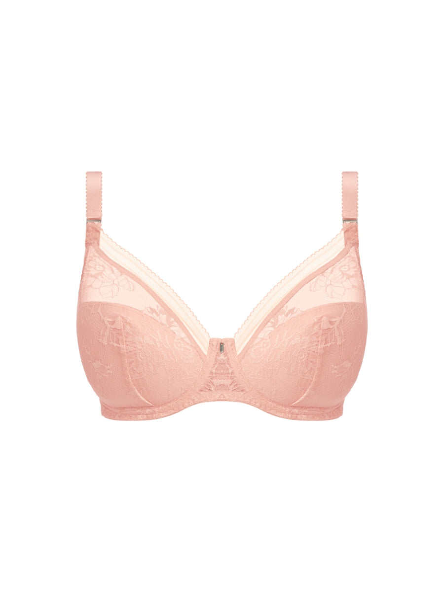 Fusion Lace Plunge Bra  - Blush