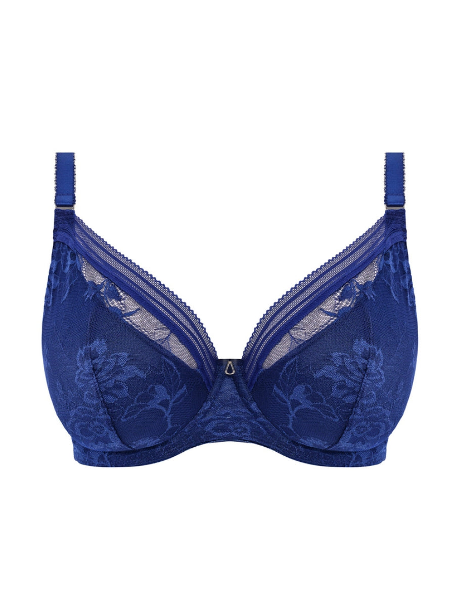Fusion Lace Plunge Bra - French Navy