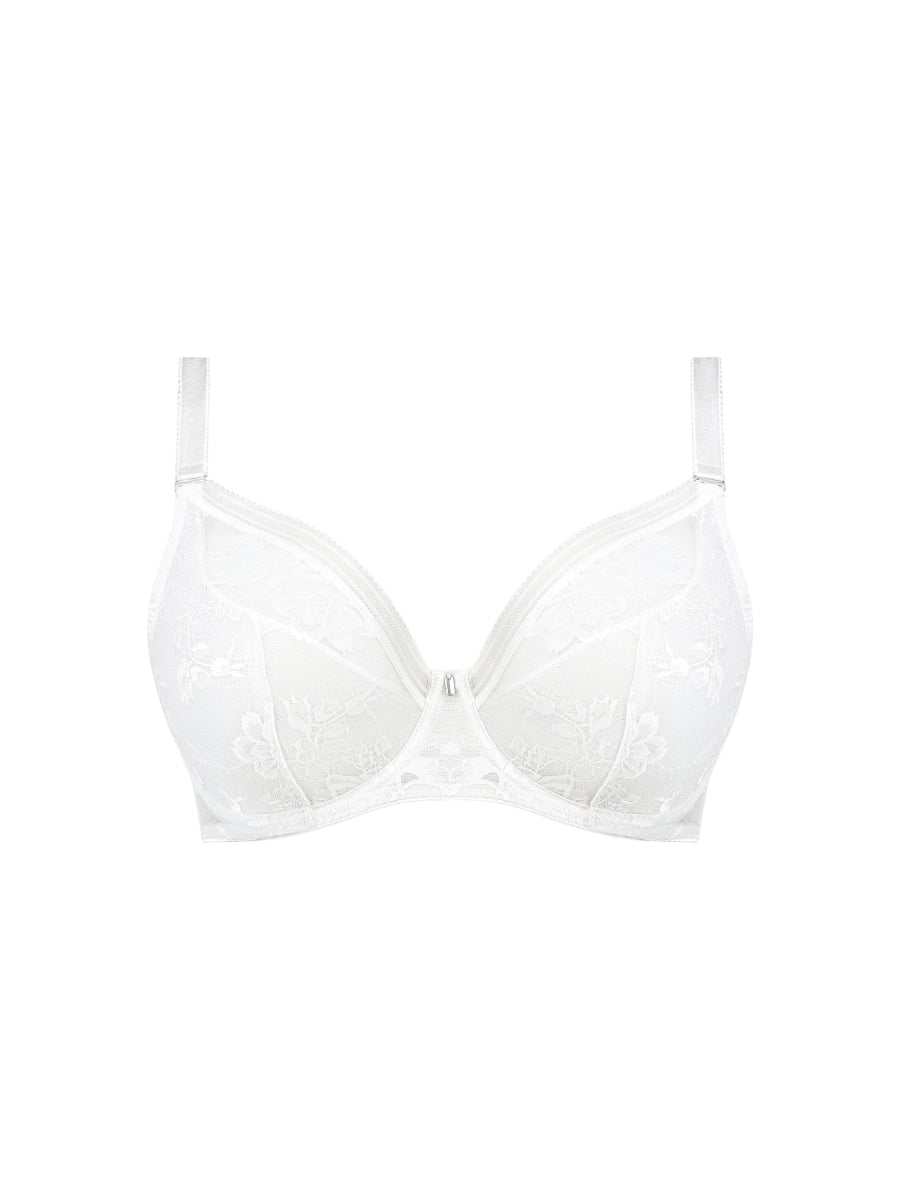 Fusion Lace Plunge Bra - White