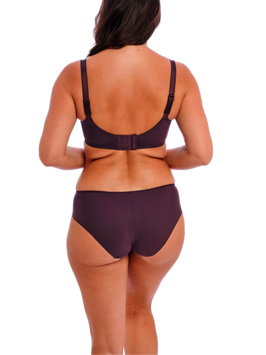 Illusion Full Cup Side Support Bra - Plum