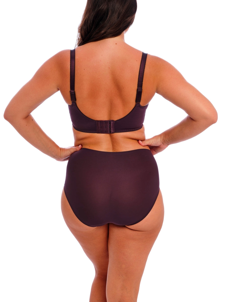 Illusion Full Cup Side Support Bra - Plum