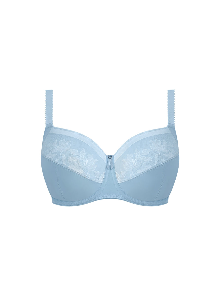 Illusion Full Cup Side Support Bra - Sky