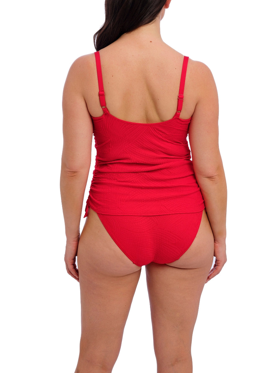 Ottawa Twist Front Tankini Top - Radiant Red