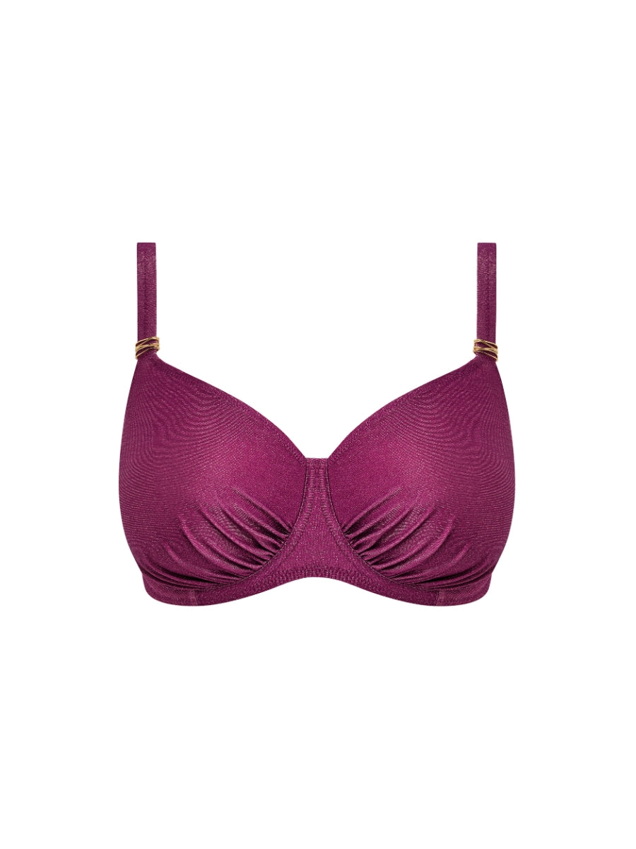 Paros Coast Full Cup Bikini Top - Berry Shimmer