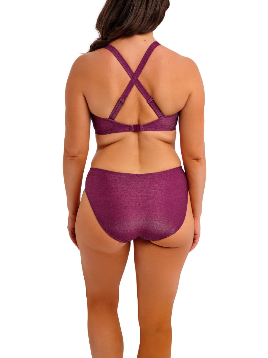 Paros Coast Plunge Bikini Top - Berry Shimmer